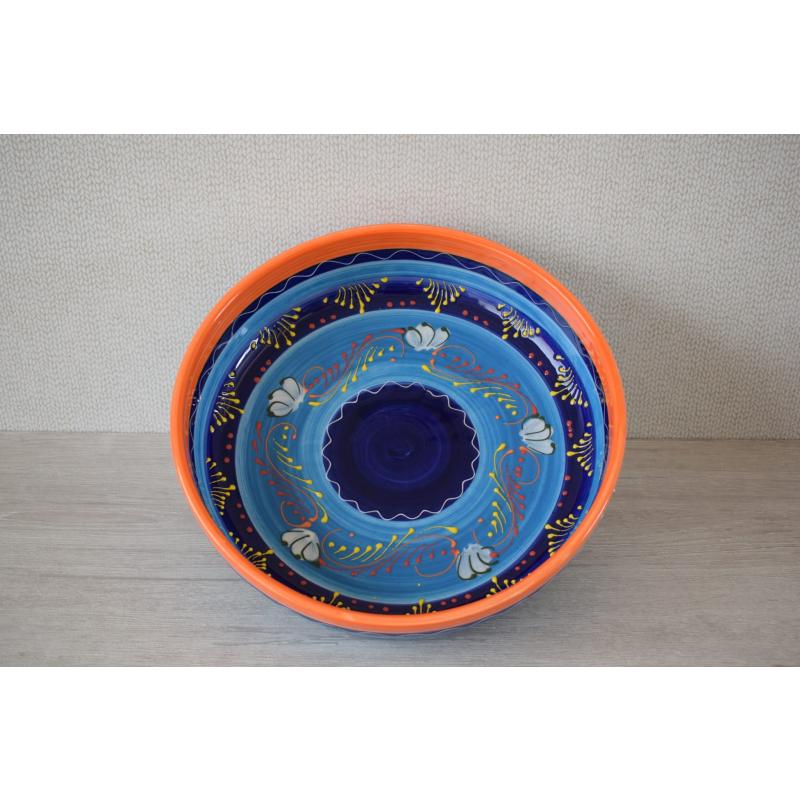 ENSALADERA BOWL 16 CM REDONDA CELESTE Y NARANJA